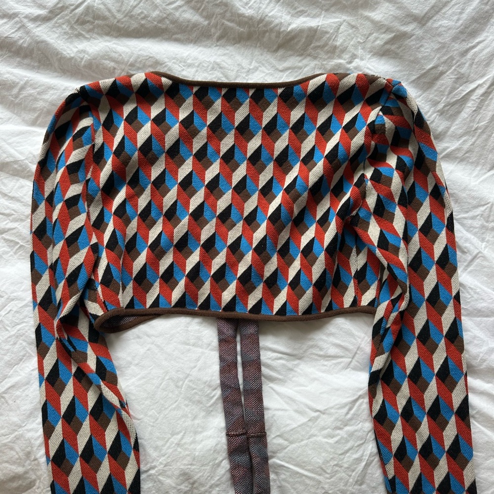 Ronny Kobo Collection Multicolor Diamond Crop Top - Picture 5 of 7